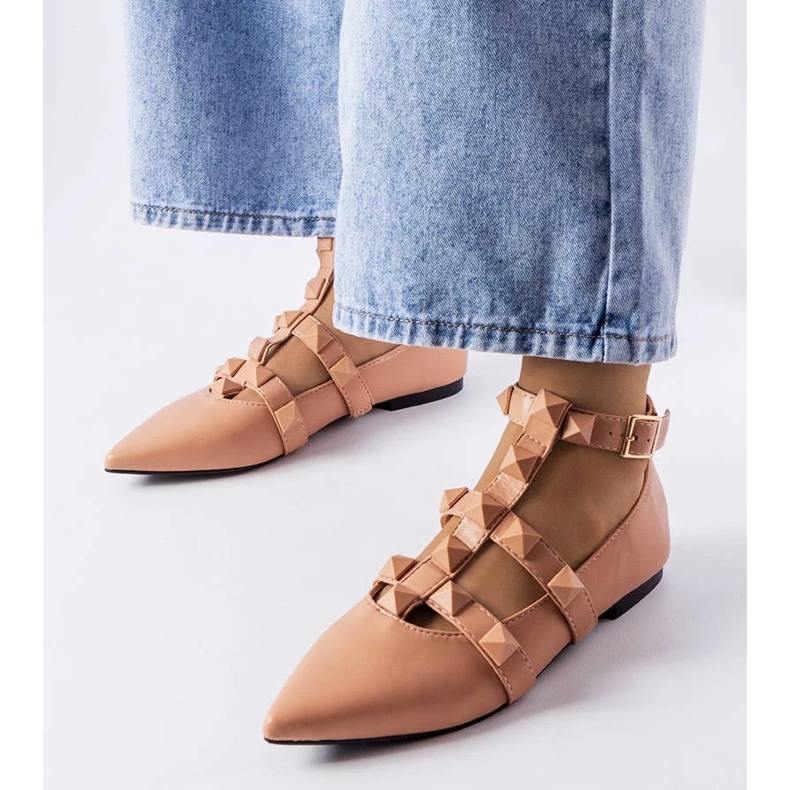 D/GMR Bézs színű balerinák látványos Blur rögzítővel 1