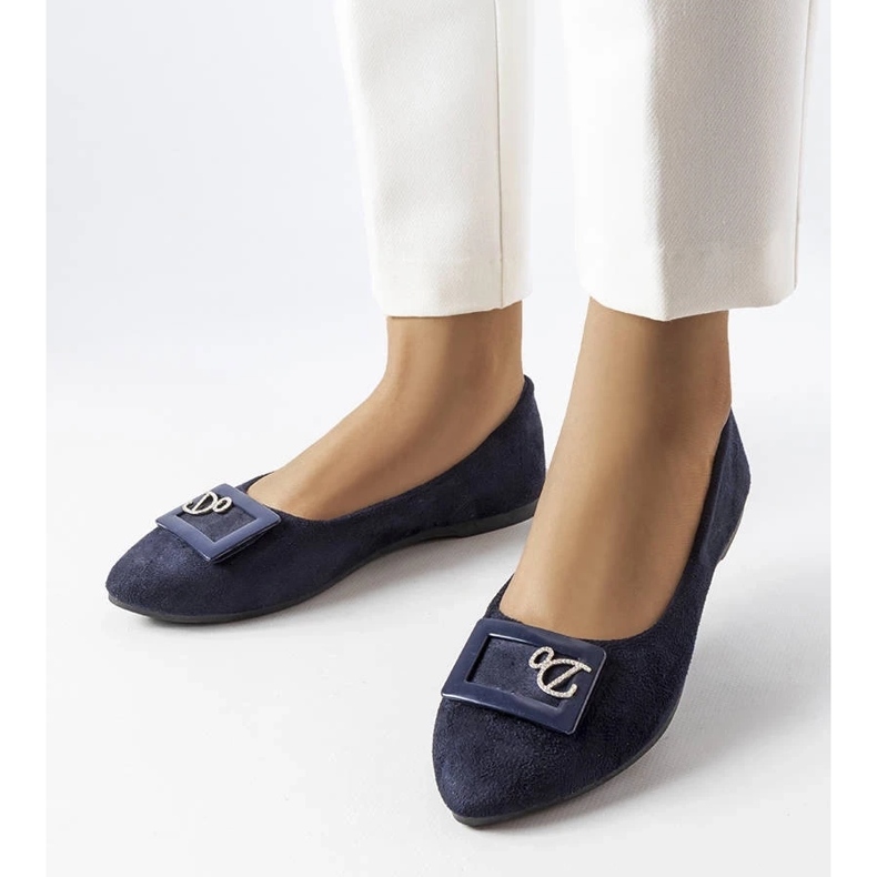 D/GMR Fleming tengerészgyalogos strasszos balerinák kék 1