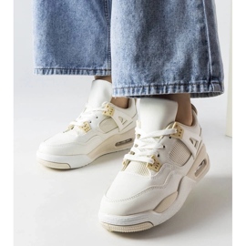 D/GMR Kombinált anyagokból készült bézs tornacipő a Malastól 1