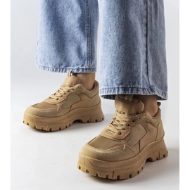 D/GMR Sötét bézs sportcipő női miládák 1