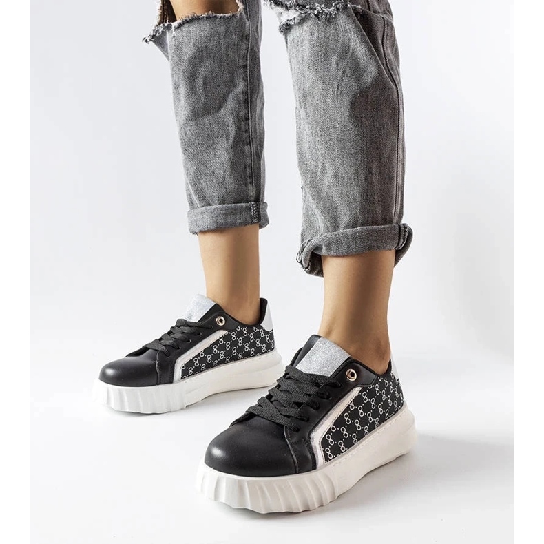 D/GMR Fekete platform tornacipő a Giuseppe-től 1