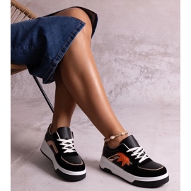 D/GMR Fekete öko velúr tornacipő a Kollins-tól 2