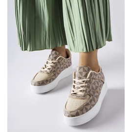 D/GMR Sands monogrammal díszített bézs színű tornacipő 1