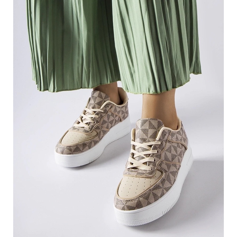 D/GMR Sands monogrammal díszített bézs színű tornacipő 1