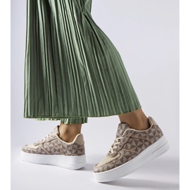 D/GMR Sands monogrammal díszített bézs színű tornacipő 2