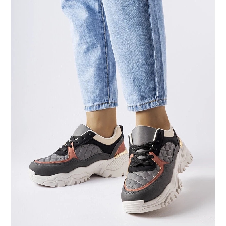 D/GMR Szürke tornacipő színes betétekkel az Esquibeltől 1