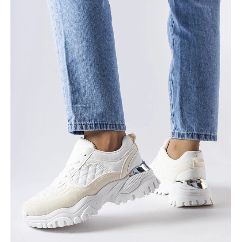 D/GMR Fehér tornacipő ezüst betéttel az Esquibeltől 1