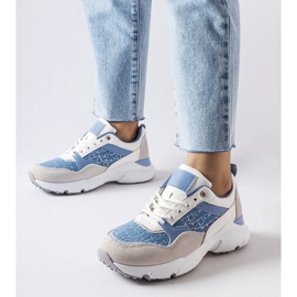 D/GMR Riói kék-fehér cipő ezüst díszítéssel szürke 1