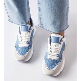 D/GMR Riói kék-fehér cipő ezüst díszítéssel szürke 2