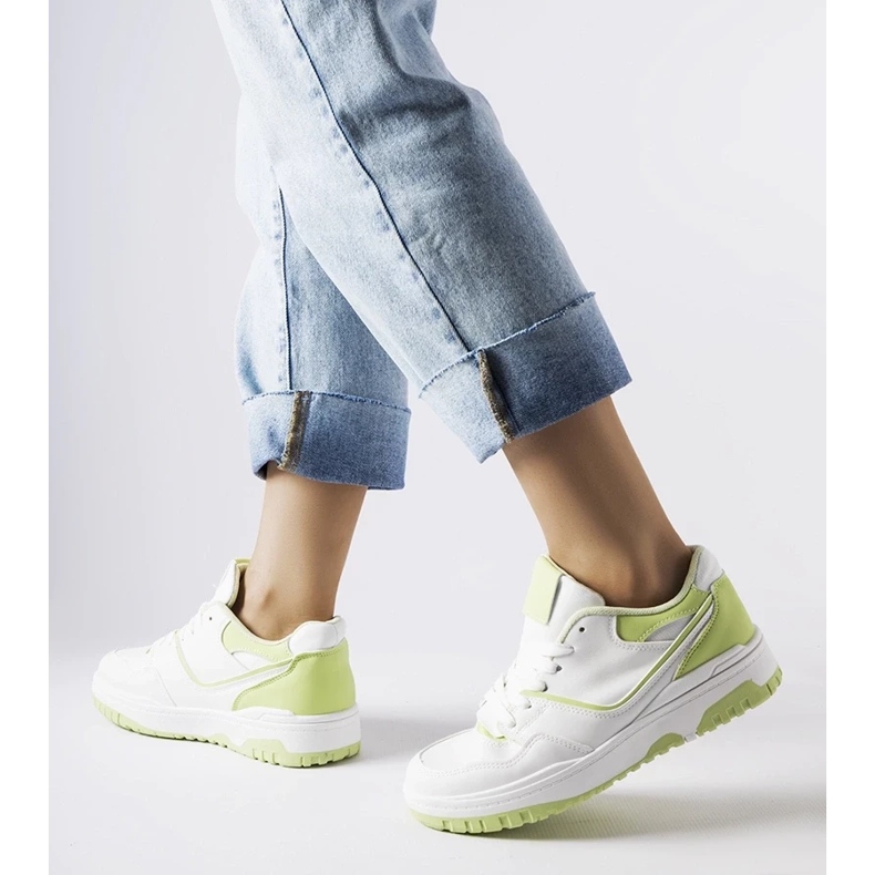 D/GMR Barrette fehér és zöld tornacipő 2