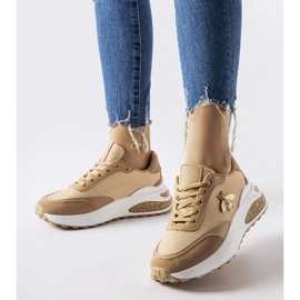 D/GMR Barna és fehér tornacipő dekoratív Acciano szálakkal 2