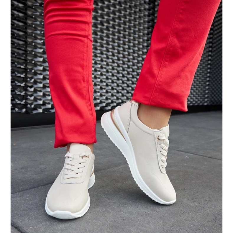 D/GMR Federico bézs színű bőr tornacipő 2 D/GMR Federico bézs színű bőr tornacipő 2