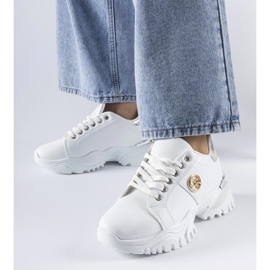 D/GMR Fehér tornacipő masszív Arpaia talppal 1