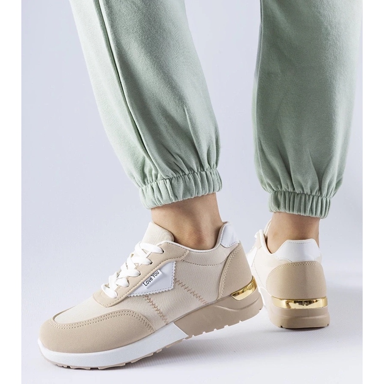 D/GMR Bézs szövet tornacipő a Geraldino-tól 1