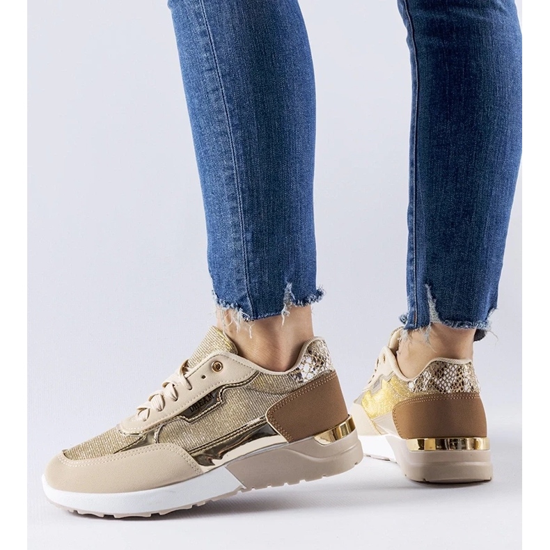 D/GMR Bézs csillogó tornacipő a Roganzuolotól 2