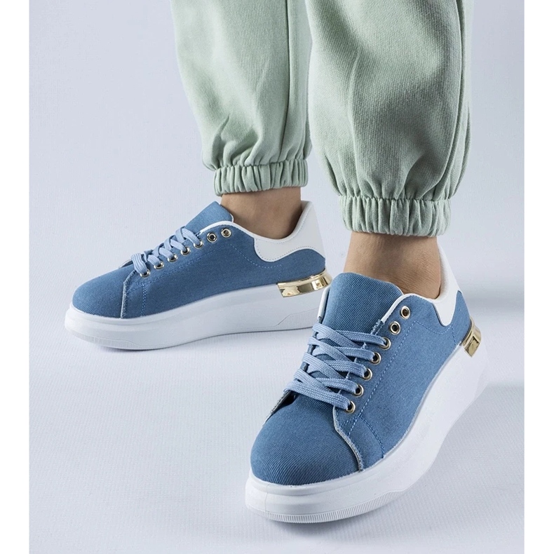 D/GMR Sötétkék tornacipő a Scuderlando platformon 2