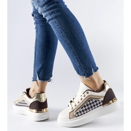 D/GMR Briercliff barna és bézs csillogó tornacipő 2