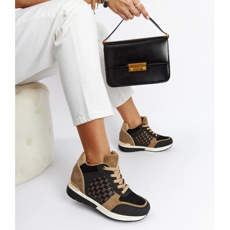 D/GMR Black Chestnut wedge tornacipő fekete 1