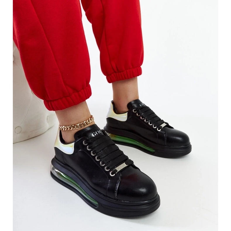 D/GMR Fekete cipők a Goe NN2N4030 platformon 2