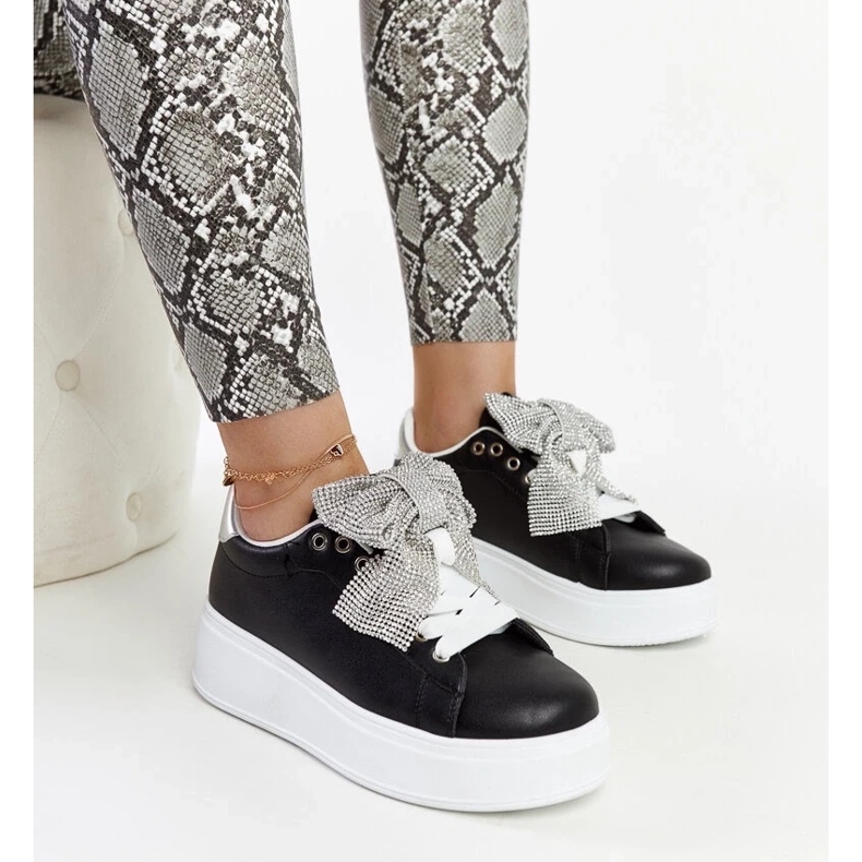 D/GMR Fekete tornacipő magas platformon Rensje 1 D/GMR Fekete tornacipő magas platformon Rensje 1