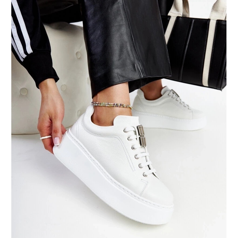 D/GMR Karino fehér bőr tornacipő 2