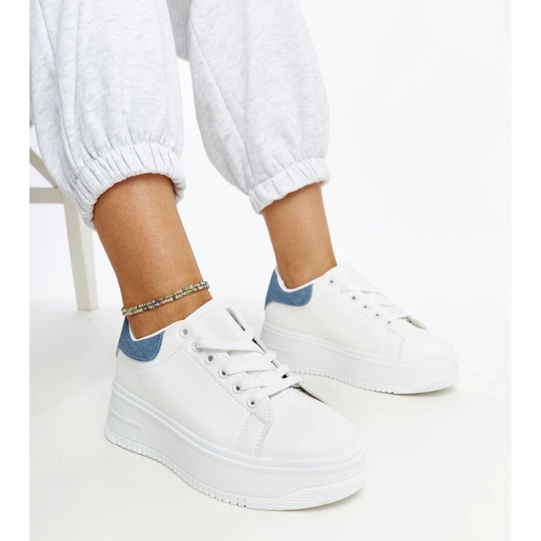 D/GMR Fehér Ottavia platformos sportcipő 1