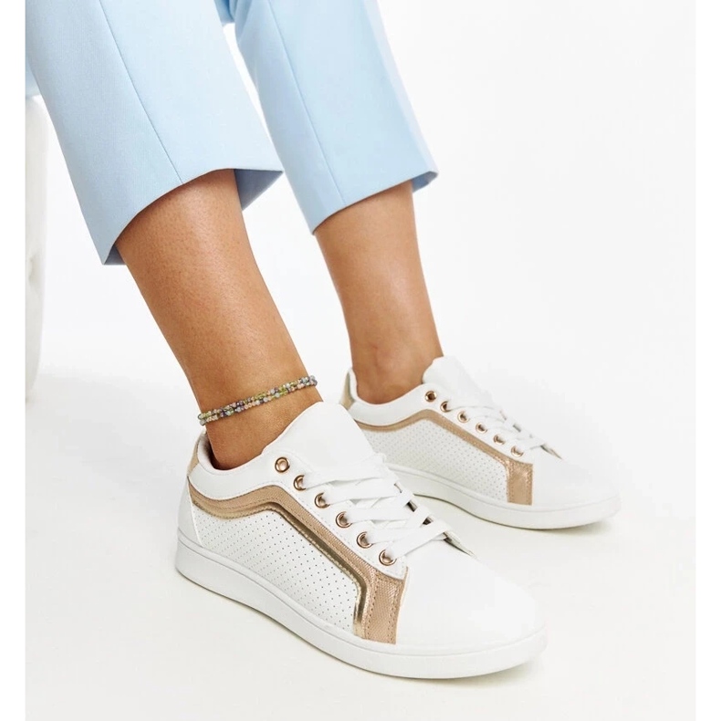 D/GMR Fehér és arany színű Amala platform tornacipő 1