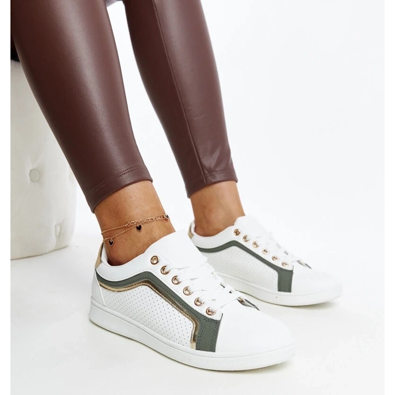 D/GMR Fehér és zöld tornacipők az Amala platformon 2