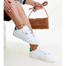 Fehér és zöld Samala tépőzáras tornacipő 2