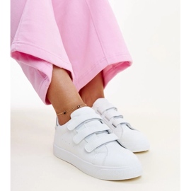 Samala fehér és ezüst tépőzáras tornacipő 1