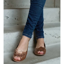 D/CEO Lore arany áttört balett lakások nyitott orrral aranysárga 1