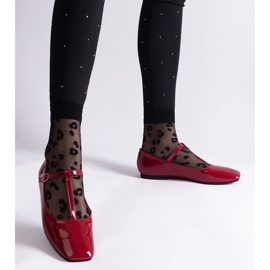 D/CEO Vörös lakkozott balerinák marseille övvel piros 1