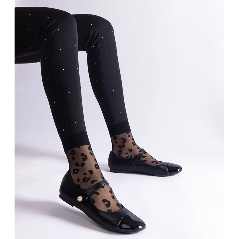 D/CEO Fekete balett lapos patentos orrral, Jaures tépőzárral rögzítve 2 D/CEO Fekete balett lapos patentos orrral, Jaures tépőzárral rögzítve 2