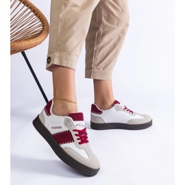 D/CEO Bordó platformú tornacipő Puente varrással piros 2