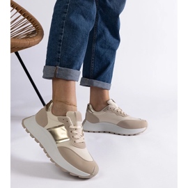 D/CEO Bézs Cremorna platform tornacipő 2