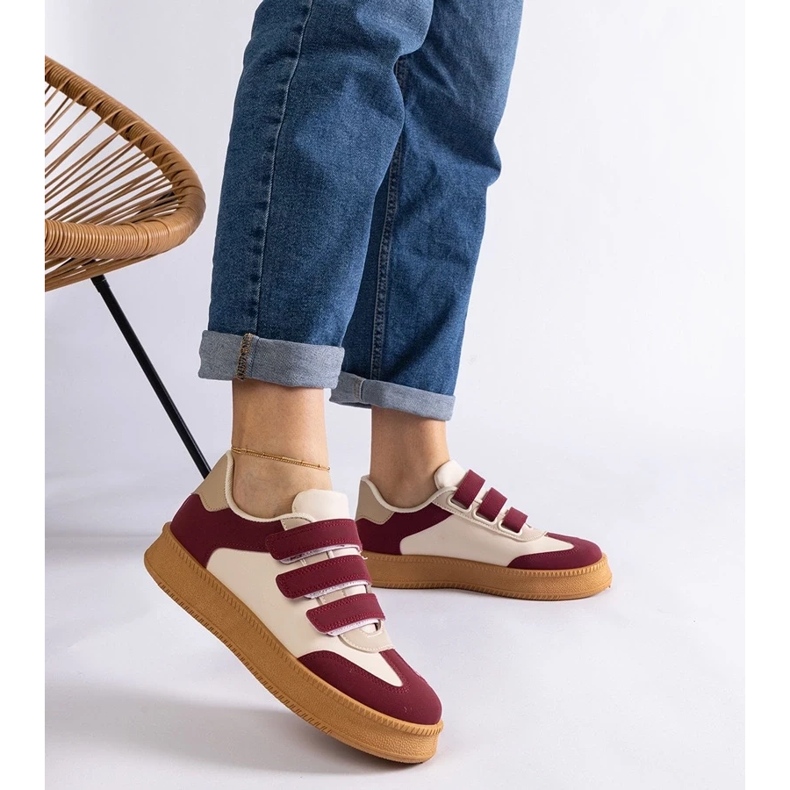 D/CEO Mena bordó tornacipő tépőzáras rögzítéssel piros 2