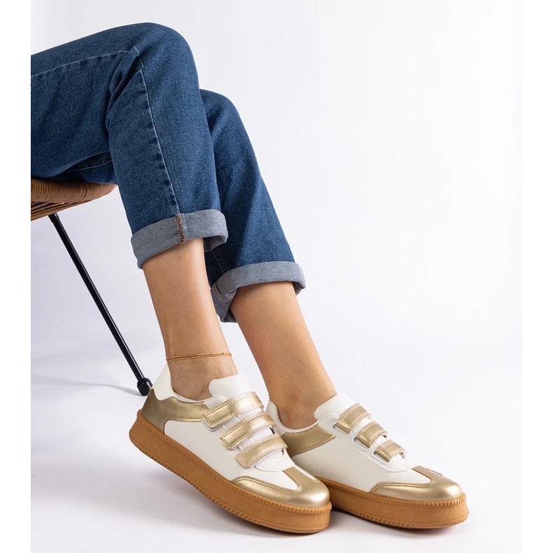 D/CEO Mena arany tornacipő tépőzárral aranysárga 1