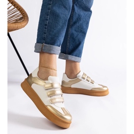 D/CEO Mena arany tornacipő tépőzárral aranysárga 2