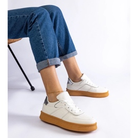 D/CEO Fehér fűzős tornacipő a Felicita platformon 1 D/CEO Fehér fűzős tornacipő a Felicita platformon 1