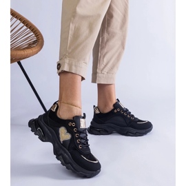 D/CEO Fekete platformos tornacipő Martinez szívvel 2