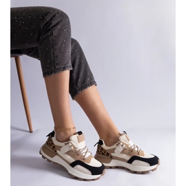 D/CEO Soria állatmotívummal díszített bézs színű tornacipő 2