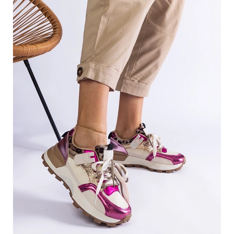 D/CEO Soria állatmotívummal díszített rózsaszín tornacipő 2