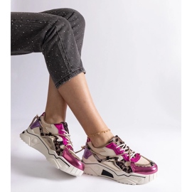 D/CEO Rózsaszín tornacipő cirkon Valdez zsinórral díszítve 2