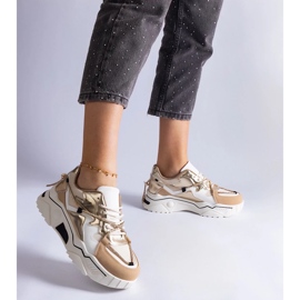 D/CEO Bézs színű tornacipő cirkon Valdez zsinórral díszítve 2 D/CEO Bézs színű tornacipő cirkon Valdez zsinórral díszítve 2