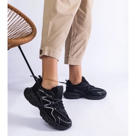 D/CEO Fekete női tornacipő masszív Colunga talppal 2