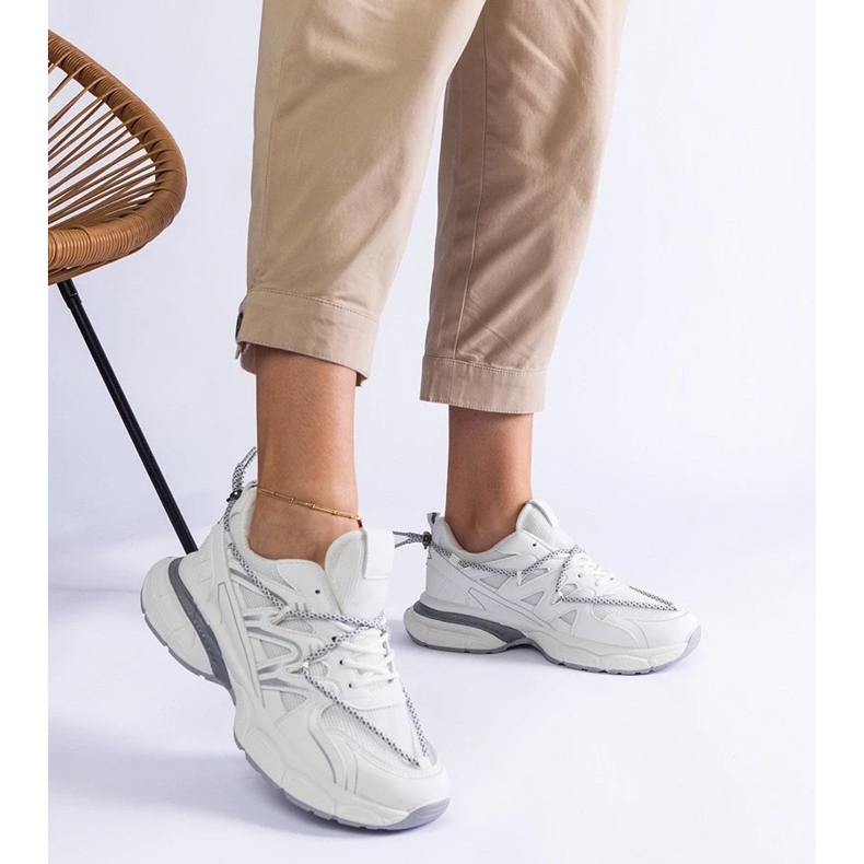 D/CEO Fehér női cipők a Colunga hatalmas talpán 2