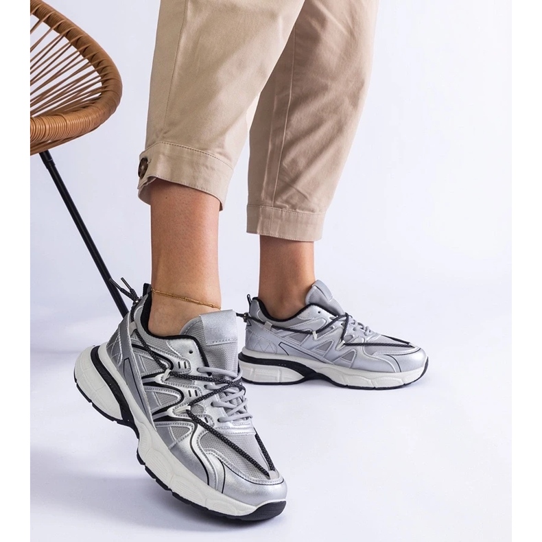 D/CEO Ezüst színű női tornacipő masszív Colunga talppal 2