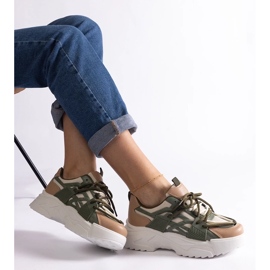 D/CEO Zöld és bézs színű női tornacipő Alva 1