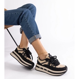 D/CEO Fekete és bézs színű női tornacipő Renetta 2