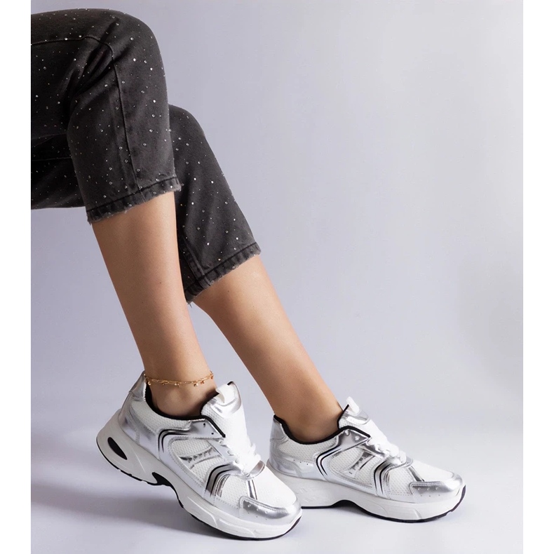 D/CEO Fehér és ezüst színű Ena sportcipő 2